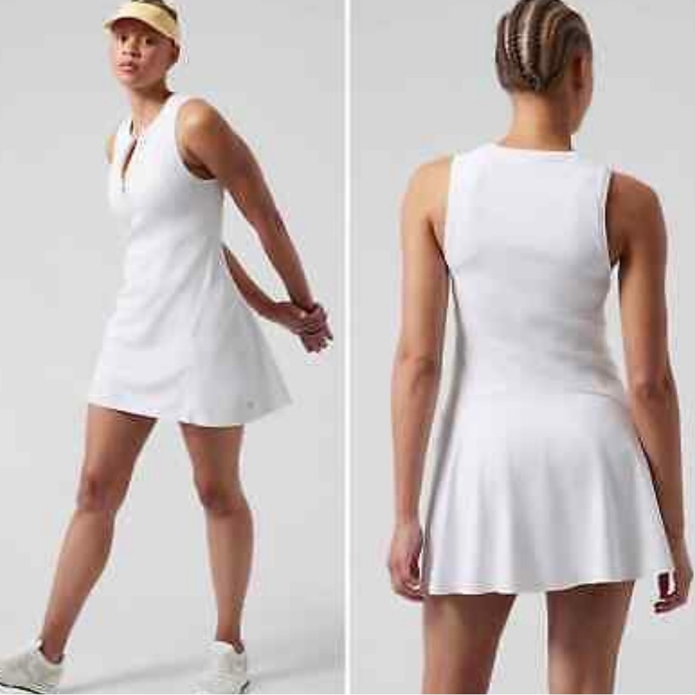 NWT-Athleta White Ace Tennis Dress, Size 2X - Picture 3 of 6